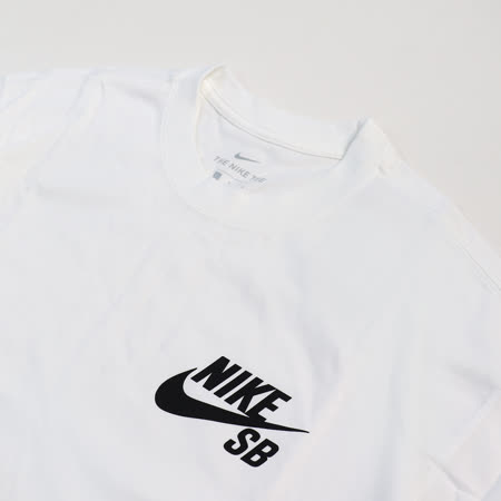 Nike T恤 SB Logo T-Shirts 男款 運動休閒 滑板概念 圓領 棉質 穿搭 白 黑 DC7818100 DC7818-100