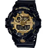 CASIO G-SHOCK 3D立體整點刻度運動錶(GA-710GB-1A)黑x金