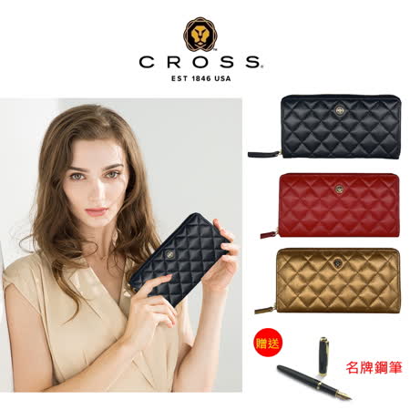 CROSS
頂級小牛皮菱格紋長夾