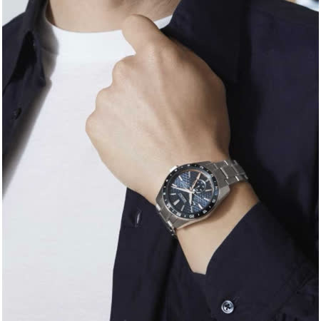 SEIKO精工 PRESAGE 新銳系列 立體麻葉圖騰 GMT機械腕錶 / SPB217J1 / 6R64-00C0B /【黑標限定】