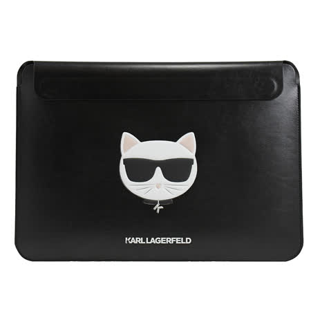 KARL LAGERFELD 老佛爺貓咪 MACBOOK (13.3吋)保護套.黑