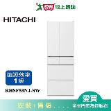HITACHI日立527L六門無邊框冰箱R-HSF53NJ-SW含配送+安裝(預購)【愛買】