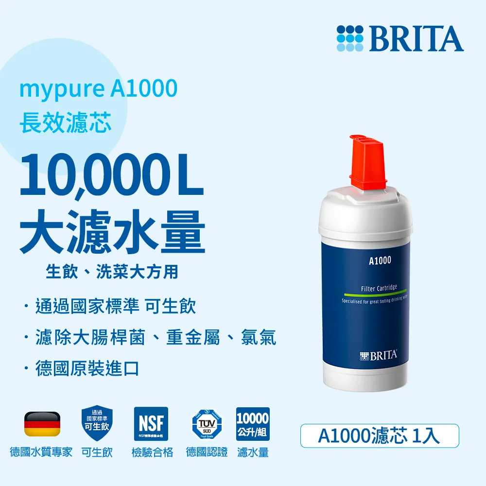 德國BRITA mypure A1000長效型淨水器專用濾心