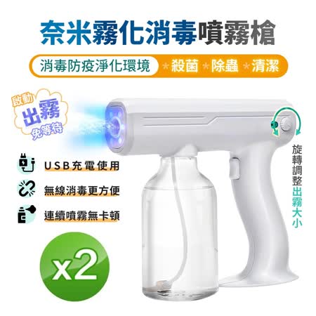 奈米霧化消毒
多功能噴霧槍2入組