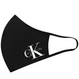 Calvin Klein 素面CK LOGO透氣彈力高密合口罩/黑色(L-XL)