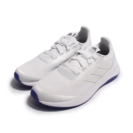 ADIDAS 女QT RACER SPORT 緩震輕量慢跑鞋白藍- FY5677-friDay購物