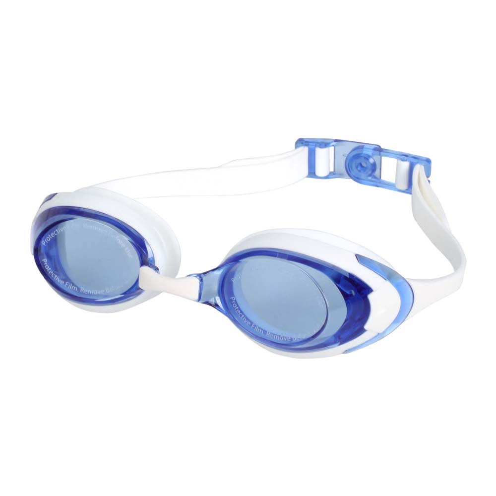 SPEEDO 成人運動泳鏡-抗UV 防霧 蛙鏡 游泳 戲水 日製 白藍 F