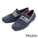 【Pelutini】質感麂皮便士樂福鞋 海軍藍(1758-NAS)