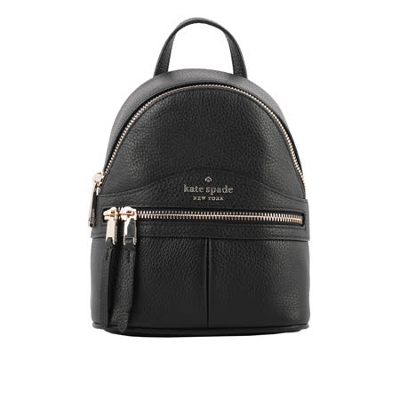 【KATE SPADE】Karina 素面皮革迷你二用後背包(黑色) WKRU7056 001