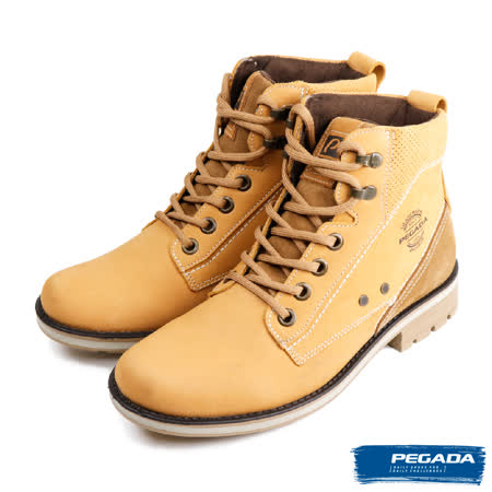 【PEGADA】巴西經典風格牛皮中筒靴 土黃色(181301-TAN)