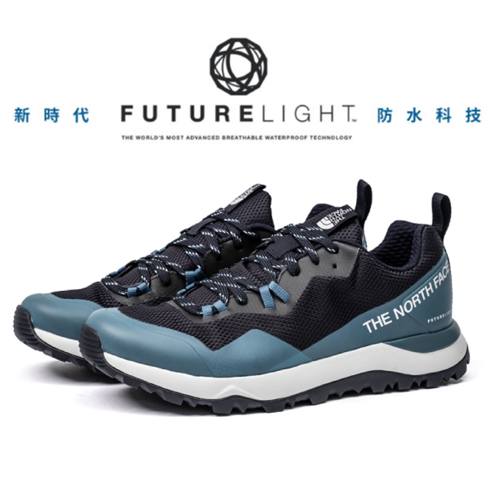 【美國 The North Face】男款 FUTURELIGHT 防水透氣登山健行鞋(EXTS外底抓地系統)/3YUP-TE8 黑/藍 V