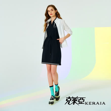 【KERAIA 克萊亞】輕鬆自在抗菌綁帶洋裝