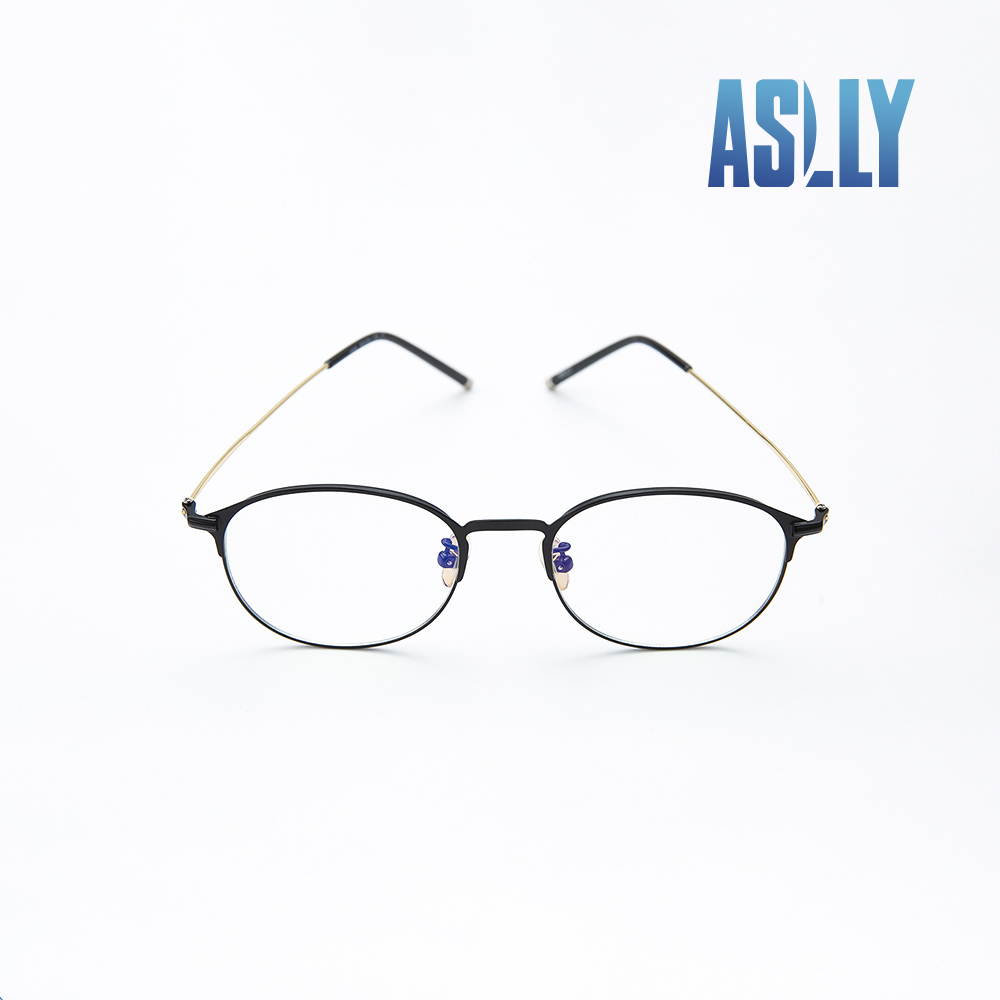 【ASLLY】霧黑眉框濾藍光眼鏡