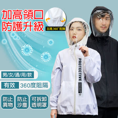 韓國K.W. 升級加高領口
防疫防護外套可拆式面罩