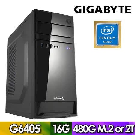 技嘉H510平台【殺手螳螂α】G系列雙核 2TB硬碟B(G6405/16G/2TB)