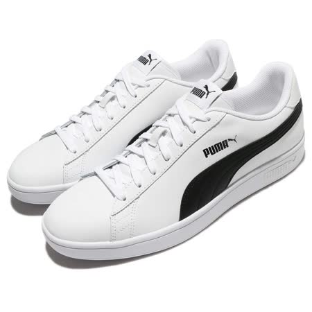 Puma 休閒鞋 Smash V2 L 白 黑 男鞋 女鞋 基本款 皮革 運動鞋 36521501