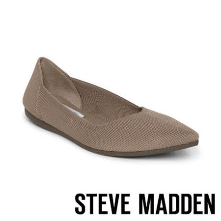 【STEVE MADDEN】REVA 潮流時尚彈性面料平底鞋(卡其棕)
