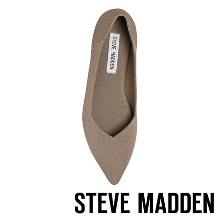 【STEVE MADDEN】REVA 潮流時尚彈性面料平底鞋(卡其棕)