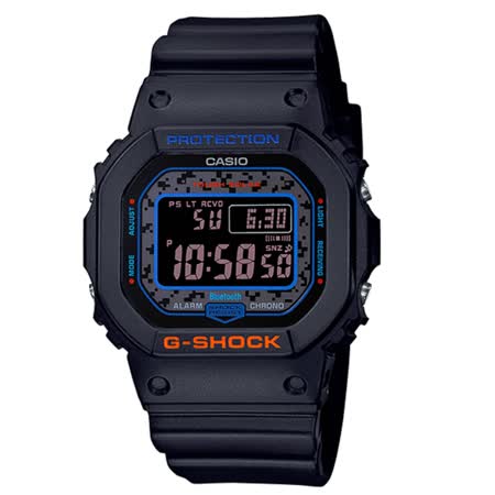 CASIO G-SHOCK 城市霓虹 太陽能迷彩方框腕錶 GW-B5600CT-1