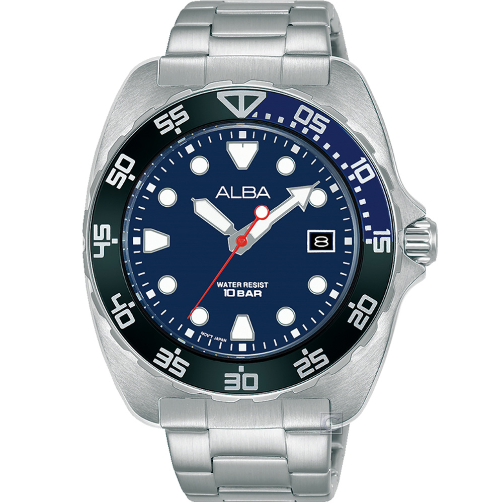 ALBA 雅柏 潛水風格潮流腕錶-VJ42-X317B(AS9M91X1)