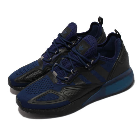 adidas 休閒鞋 ZX 2K BOOST 男鞋 愛迪達 三葉草 襪套 球鞋穿搭 藍 黑 FZ3330 FZ3330