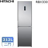【24期無息分期】HITACHI日立313公升變頻兩門冰箱RBX330琉璃鏡(X)*送星巴克咖啡券四張