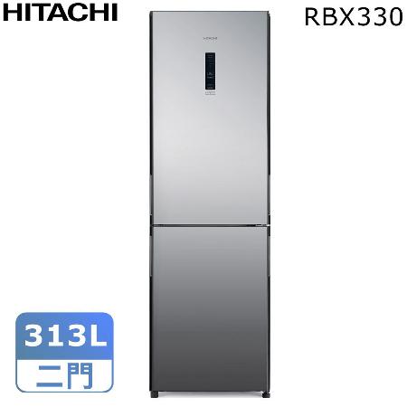 【24期無息分期】HITACHI日立313公升變頻兩門冰箱RBX330琉璃鏡(X)*原廠禮