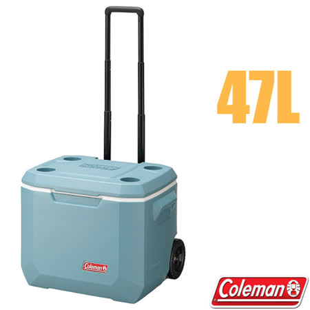 美國 Coleman 47L
拖輪置物型冰桶/CM-38453