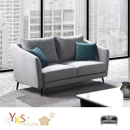 【YKS】二人座布沙發-乳膠墊+獨立筒版