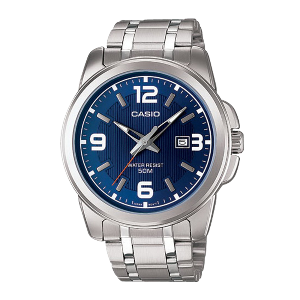 CASIO 卡西歐 指針錶 不鏽鋼錶帶 50米防水 礦物玻璃 (MTP-1314D-2A)