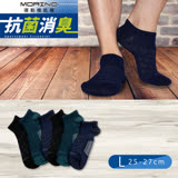 (L25~27cm)MIT抗菌消臭幾何網格透氣船襪/運動襪/男襪/船型襪/踝襪MORINO摩力諾