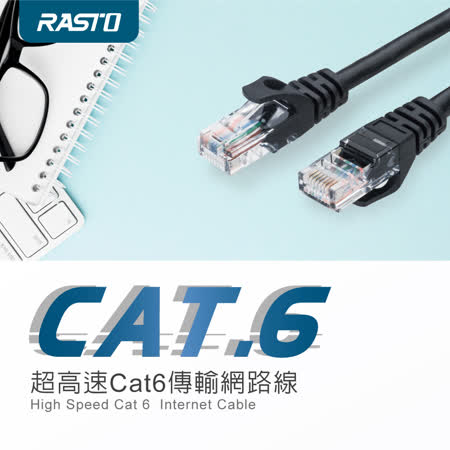 【2入組】RASTO REC5 超高速 Cat6 傳輸網路線-3M