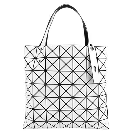 ISSEY MIYAKE - BAOBAO 幾何小菱格7x7手提包(漆白)亮面