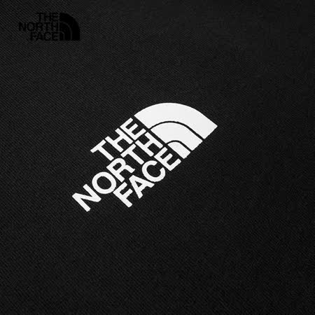 【The North Face】背部品牌印花 男款 圓領短袖T恤 黑色