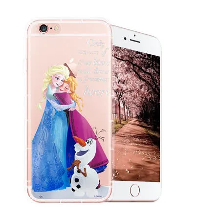 冰雪奇緣展場限定版 iPhone 6s Plus 5.5吋 透明軟式空壓殼(艾莎安娜雪寶)