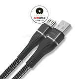 加利王WUW Micro USB 2.4A 扁平棉編耐折高速傳輸充電線(X112)1M