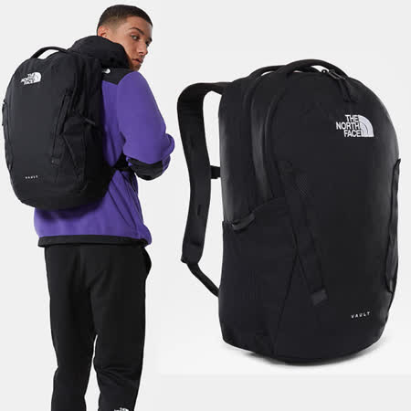 【美國 The North Face】 VAULT 抗撕裂多功能後背包26L.通勤包(可容15吋筆電)_3VY2-JK3 黑 N