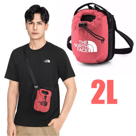 【美國 The North Face】BOZER CROSS BODY 超輕量+耐磨 抽繩休閒單肩包.隨身袋/52RY-5HD 玫紅 N