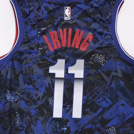 Nike 球衣 Kyrie Irving 布魯克林 男款 NBA球星 11號 厄文 籃球 背心 藍 紅 DA6959-495 DA6959-495