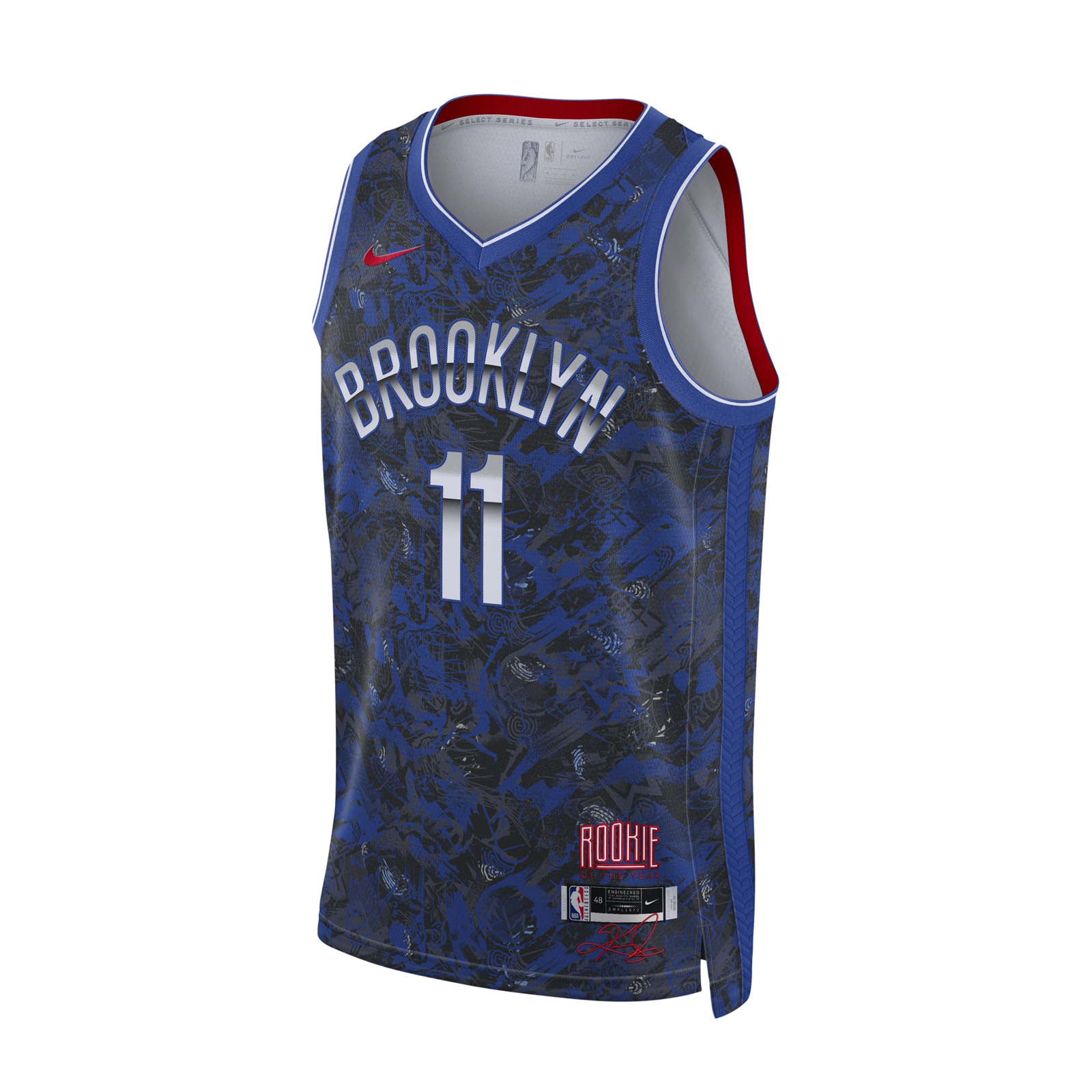 Nike 球衣 Kyrie Irving 布魯克林 男款 NBA球星 11號 厄文 籃球 背心 藍 紅 DA6959-495 DA6959-495