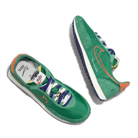 Nike 休閒鞋 Waffle Trainer 2 運動 男鞋 經典款 復古 麂皮 雙色鞋帶 球鞋穿搭 綠 橘 DH4390-300 DH4390-300