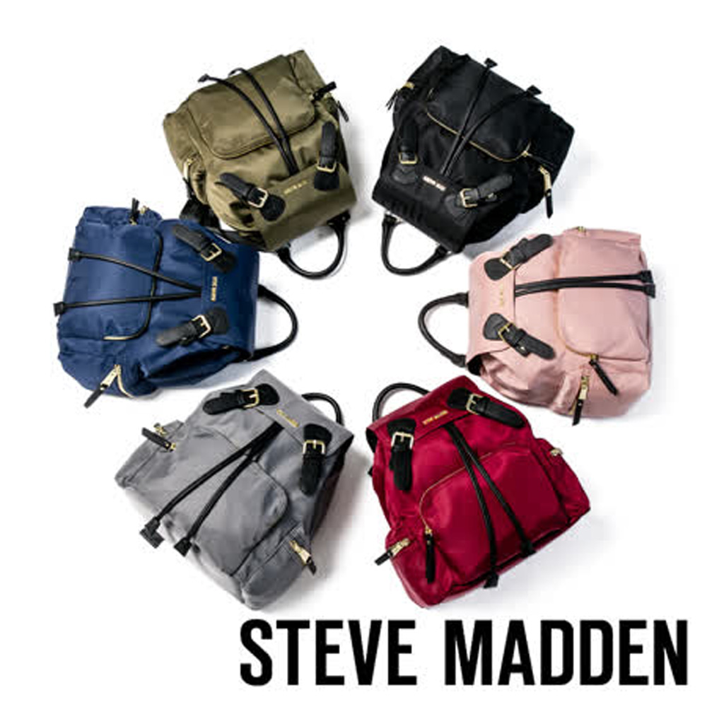 【STEVE MADDEN】BSOLLY 時尚有型 超大容量軍旅後背包(任選6色均一價)