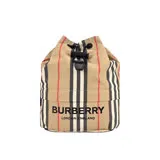 BURBERRY Femininity系列經典LOGO ECONYL再生尼龍束口手拿包(卡其)