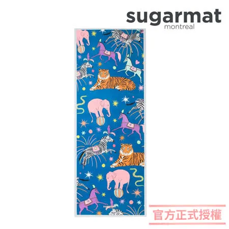 【加拿大Sugarmat】麂皮絨天然橡膠加寬瑜珈墊(5.0mm) 繽紛馬戲團 The Circus Act