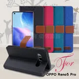 GENTEN for OPPO Reno5 Pro 自在文青風支架皮套