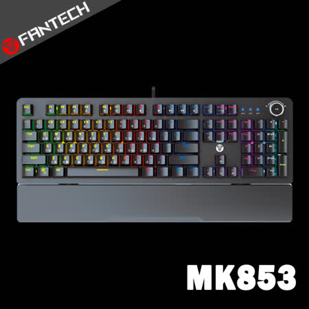 FANTECH MK853 RGB多媒體機械式電競鍵盤(中文版)-黑