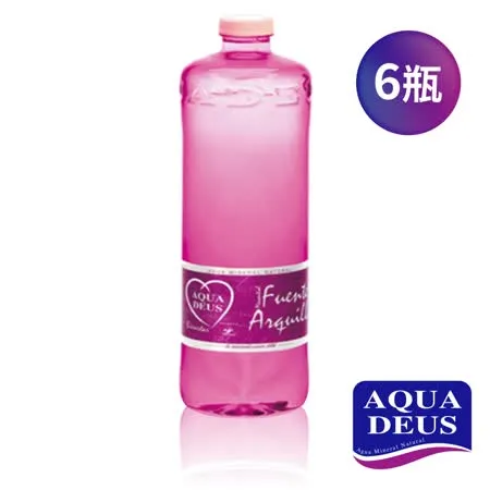 AQUADEUS 西班牙粉瓶礦泉水1000ml(6瓶裝)