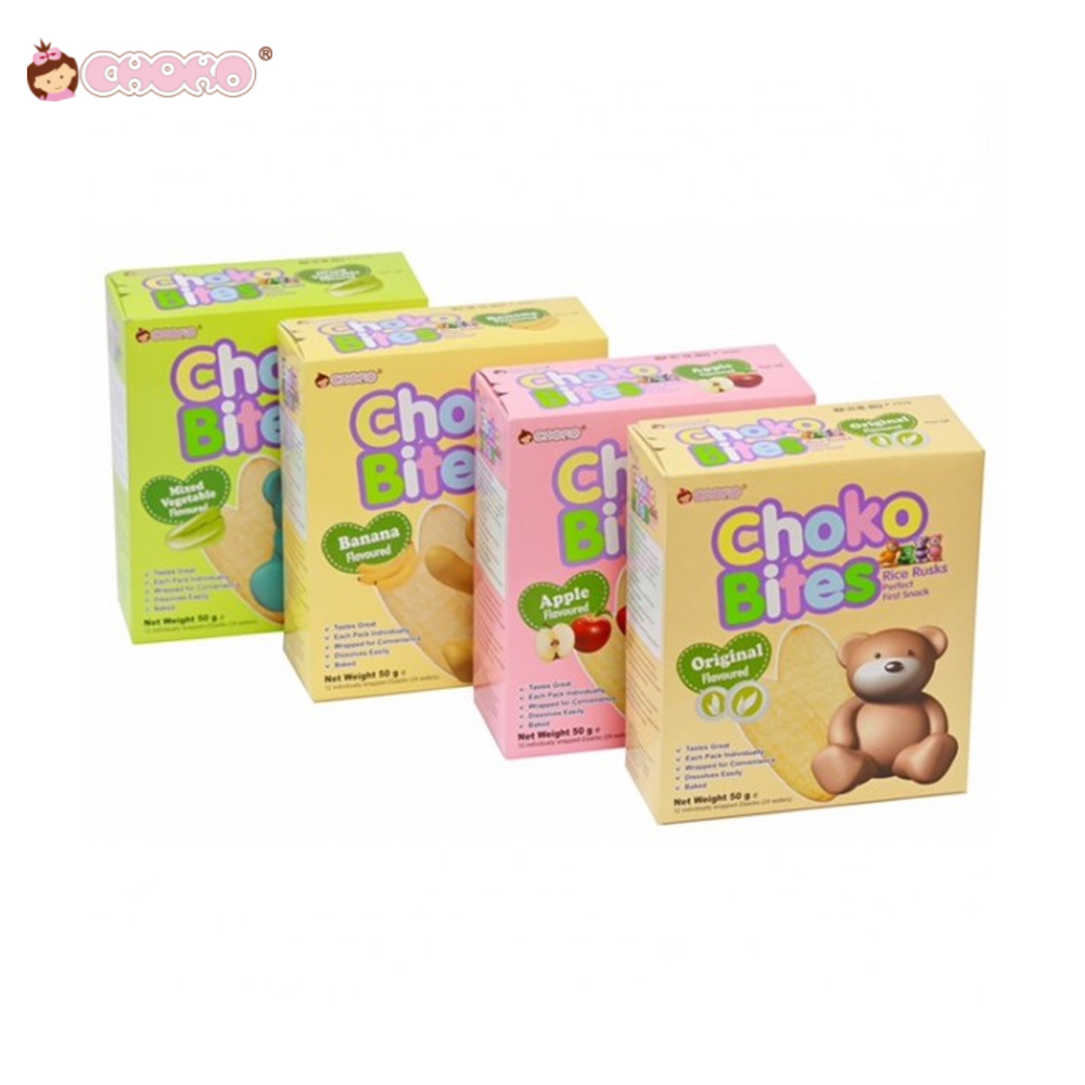 俏菓 CHOKO 米餅.幼兒牙餅.餅乾 -原味、蘋果、香蕉、蔬菜(盒)