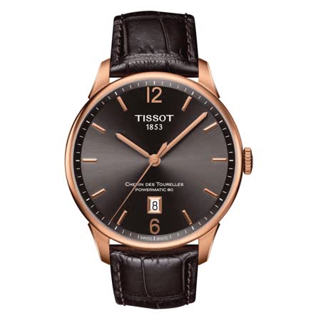 TISSOT天梭 杜魯爾經典機械腕錶 / 80小時動力儲存 / 42mm / T0994073644700