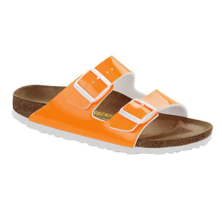 Birkenstock 勃肯 Arizona 經典兩條拖鞋 螢光色系 橘色